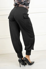 Pantalone tasconi e polso caviglia 3 bottoni