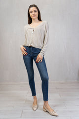 Cardigan leggero con filo lurex
