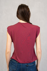 Maglia asimmetrica in misto viscosa