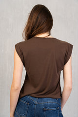 Maglia asimmetrica in misto viscosa