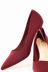 Décolletè bordeaux raso opaco tacco 7cm