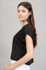 Maglia crop quadrata viscosa leggera