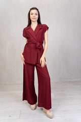 Completo tela di viscosa Gilet e Pantalone