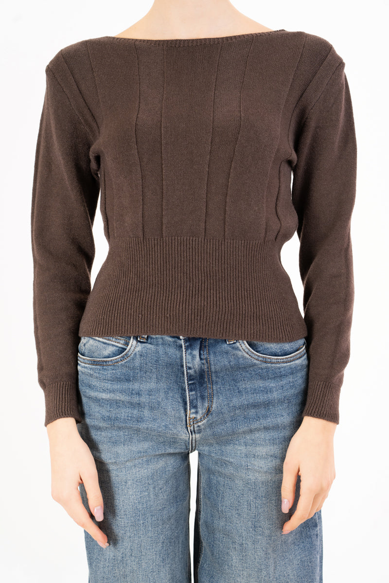 Maglioncino Soft Lines con scollo barca