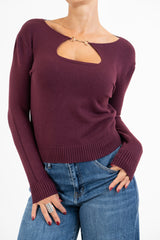 Maglia BitDetail con scollo a goccia