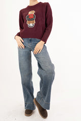 Maglioncino Teddy Chic con toppa ricamata