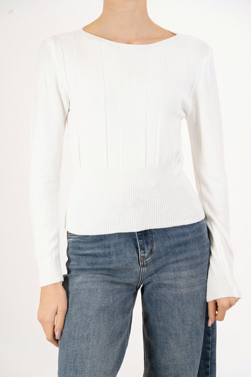 Maglioncino Soft Lines con scollo barca