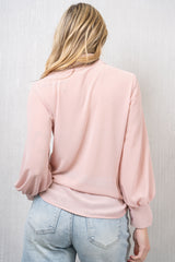 Camicia in Georgette Velata con Arriccio Centrale