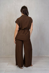 Completo tela di viscosa Gilet e Pantalone