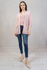 Cardigan lungo in filo lurex