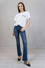 T-shirt "Spero nel miracolo" ricamata.