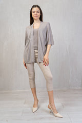 Cardigan lungo in filo lurex