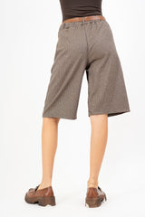 Bermuda London Check con cintura.