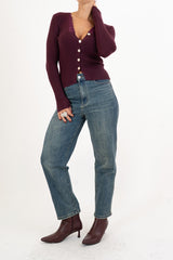 Cardigan Lace Gold in costina con pizzo