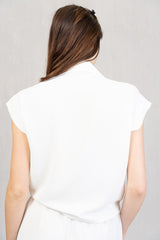 Camicia annodata con maniche corte