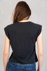 Maglia asimmetrica in misto viscosa