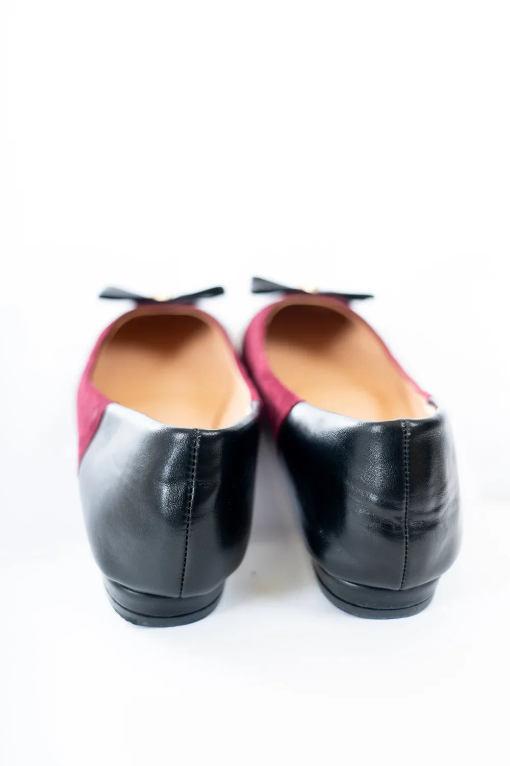 Ballerina bicolore con fiocco