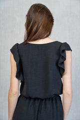 Blusa Plum Soft con Manica Volant