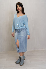 Cardigan leggero con filo lurex