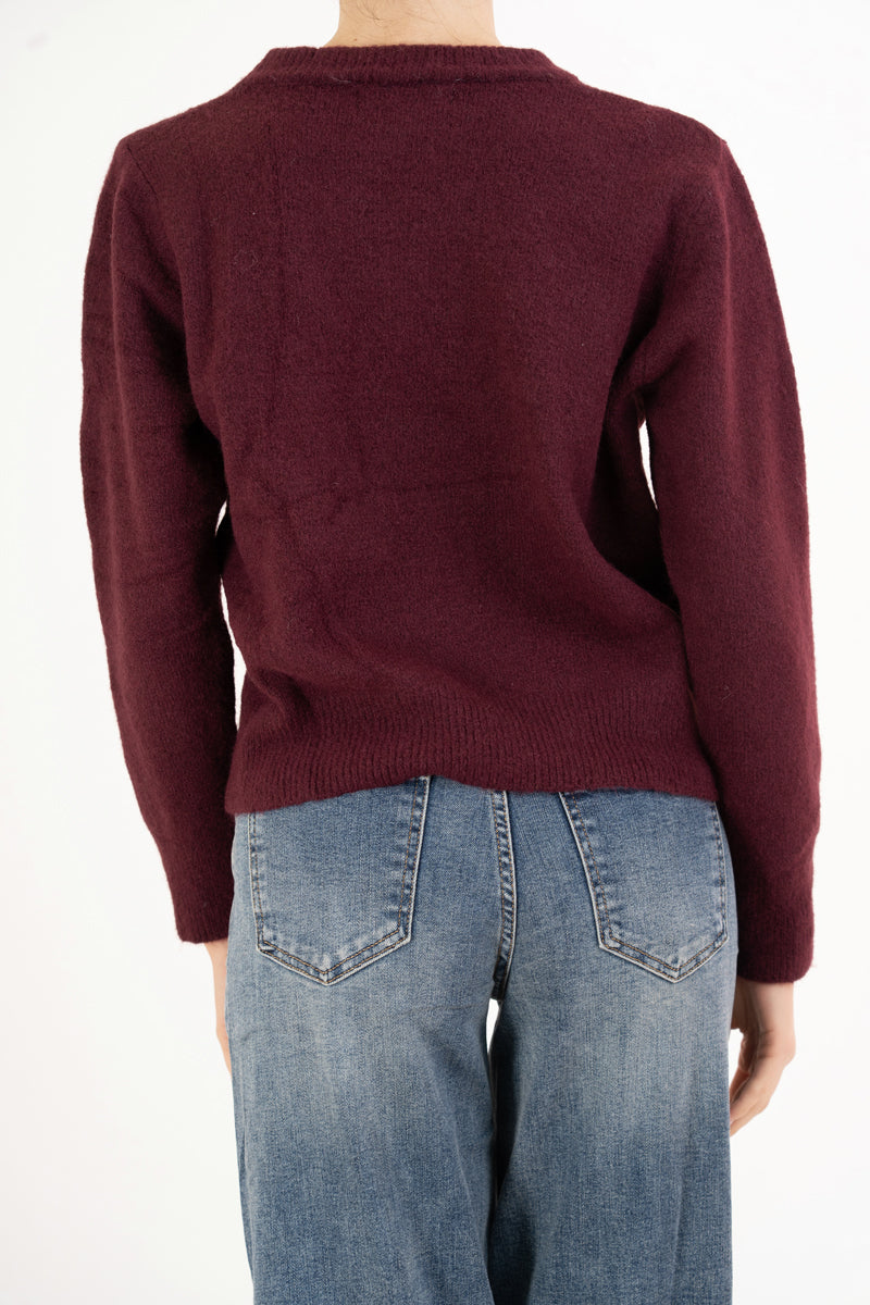 Maglioncino Teddy Chic con toppa ricamata