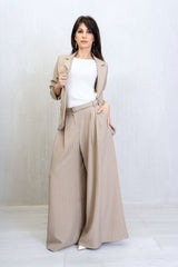 Outfit Poliviscosa Gessata Fango