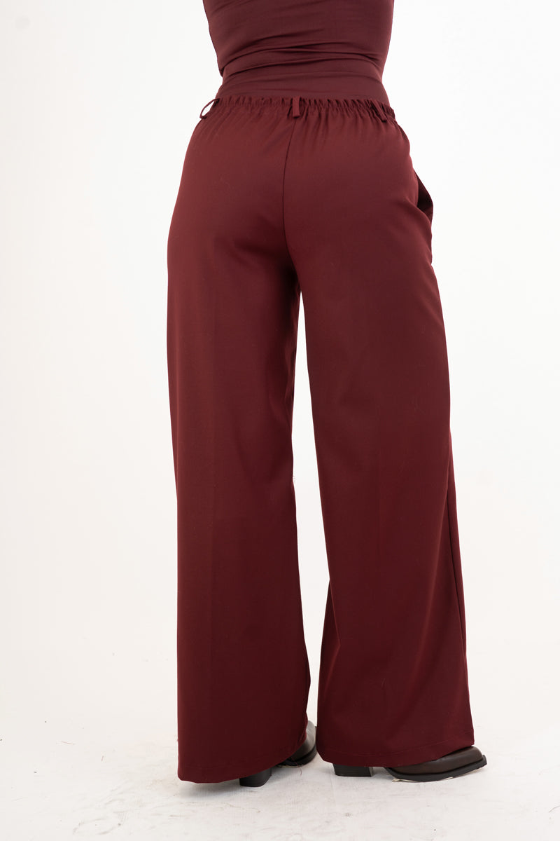 Pantalone CityPalazzo in poliviscosa elasticizzata