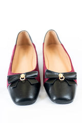 Ballerina bicolore con fiocco