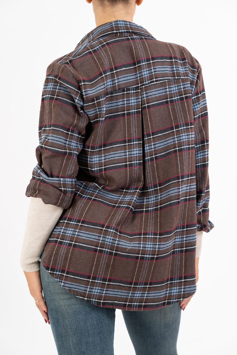 Camicia Over in Flanella Rusty Check