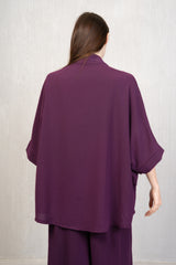 Kimono corto in tessuto fluido