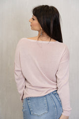 Cardigan leggero con filo lurex