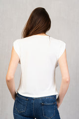 Maglia asimmetrica in misto viscosa