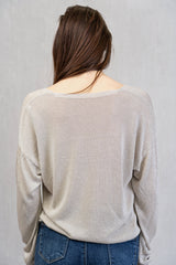 Cardigan leggero con filo lurex