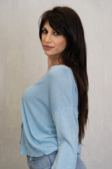 Cardigan leggero con filo lurex