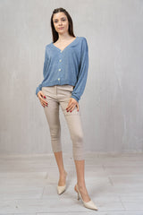 Cardigan leggero con filo lurex