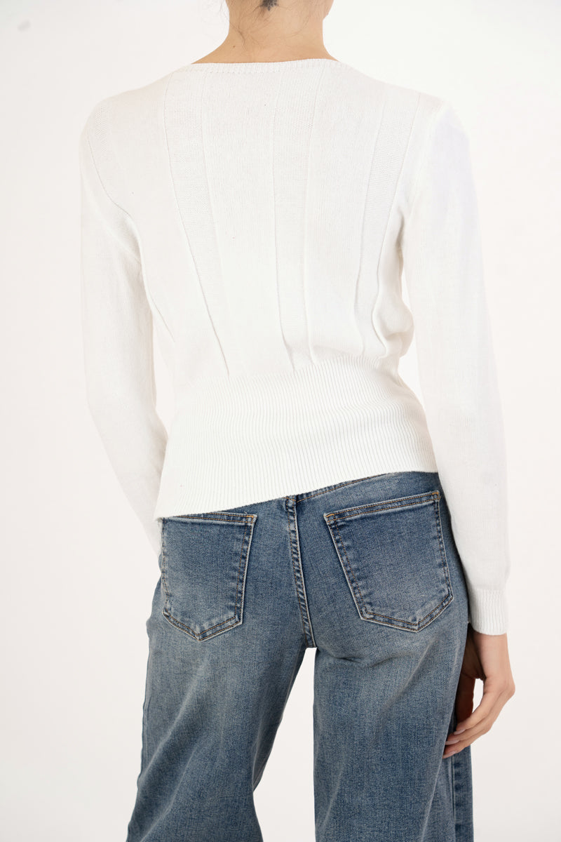 Maglioncino Soft Lines con scollo barca