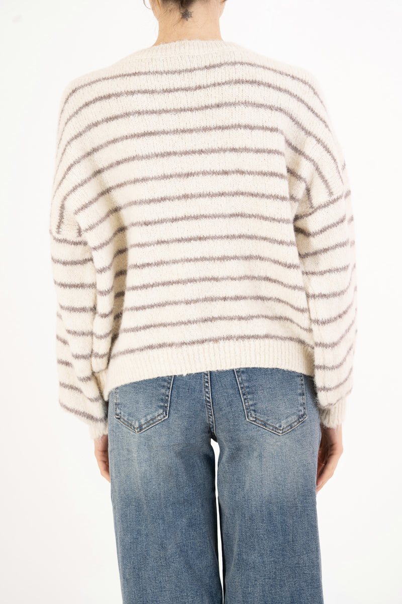 Maglione Soft Lines over a righe