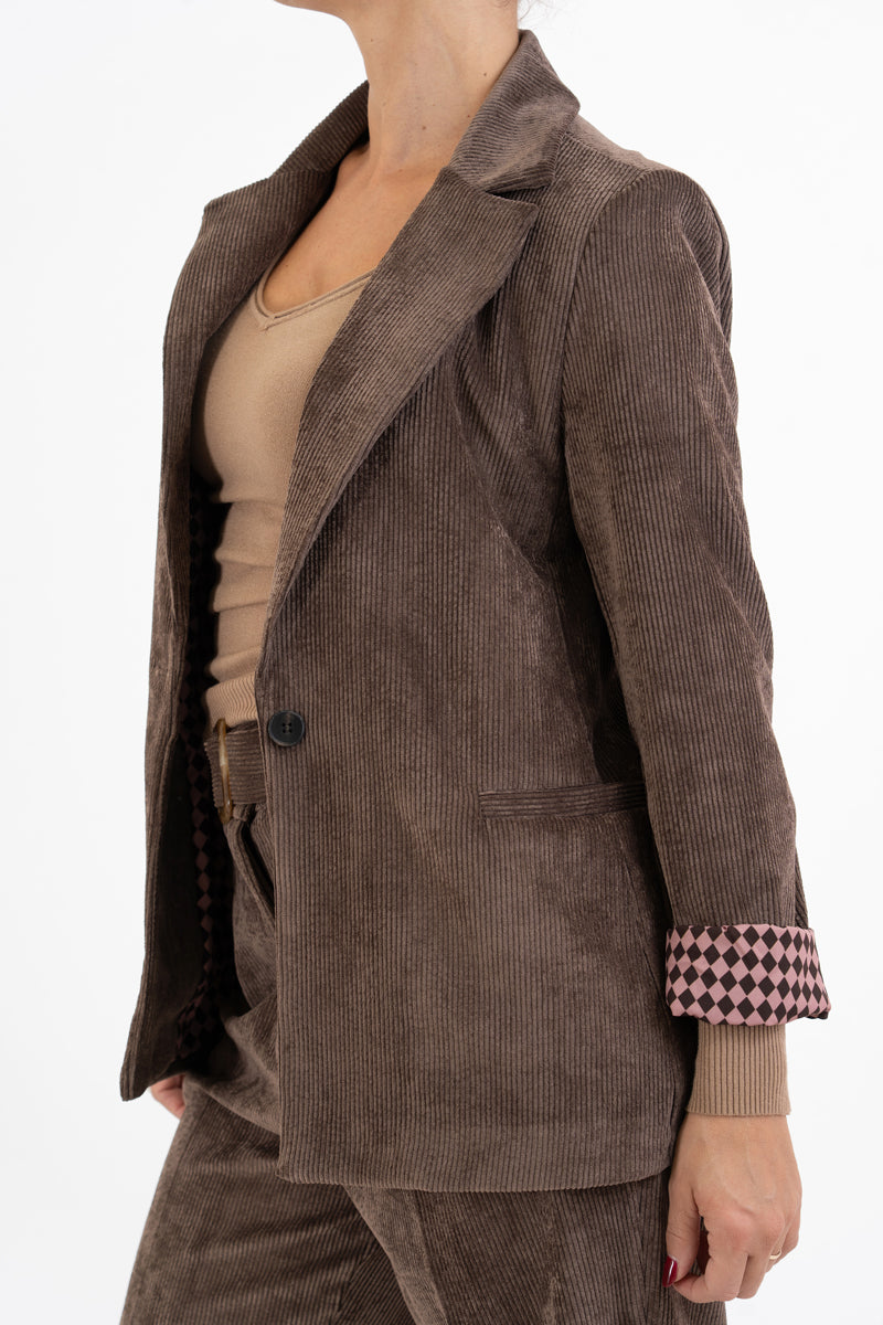 Giacca Velvet Line effetto velluto a coste