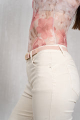 Cintura elastica minimal con fibbia metallica – Rosa Oro