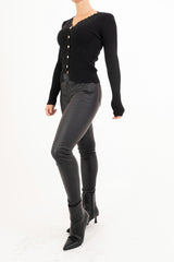 Cardigan Lace Gold in costina con pizzo