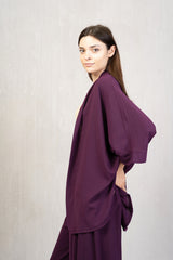 Kimono corto in tessuto fluido