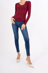 Maglia Dream Basic Scollo a V in Viscosa.