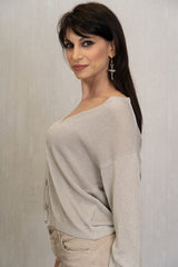 Cardigan leggero con filo lurex