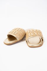 Ciabatta Fascia Intrecciata Gold