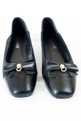 Ballerina bicolore con fiocco
