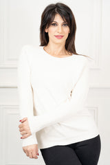Maglia over girocollo ampia manica raglan