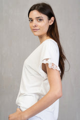 Maglia Viscosa con Merletto