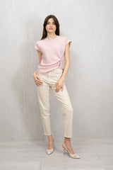 Jeans Color Mom Fit Burro