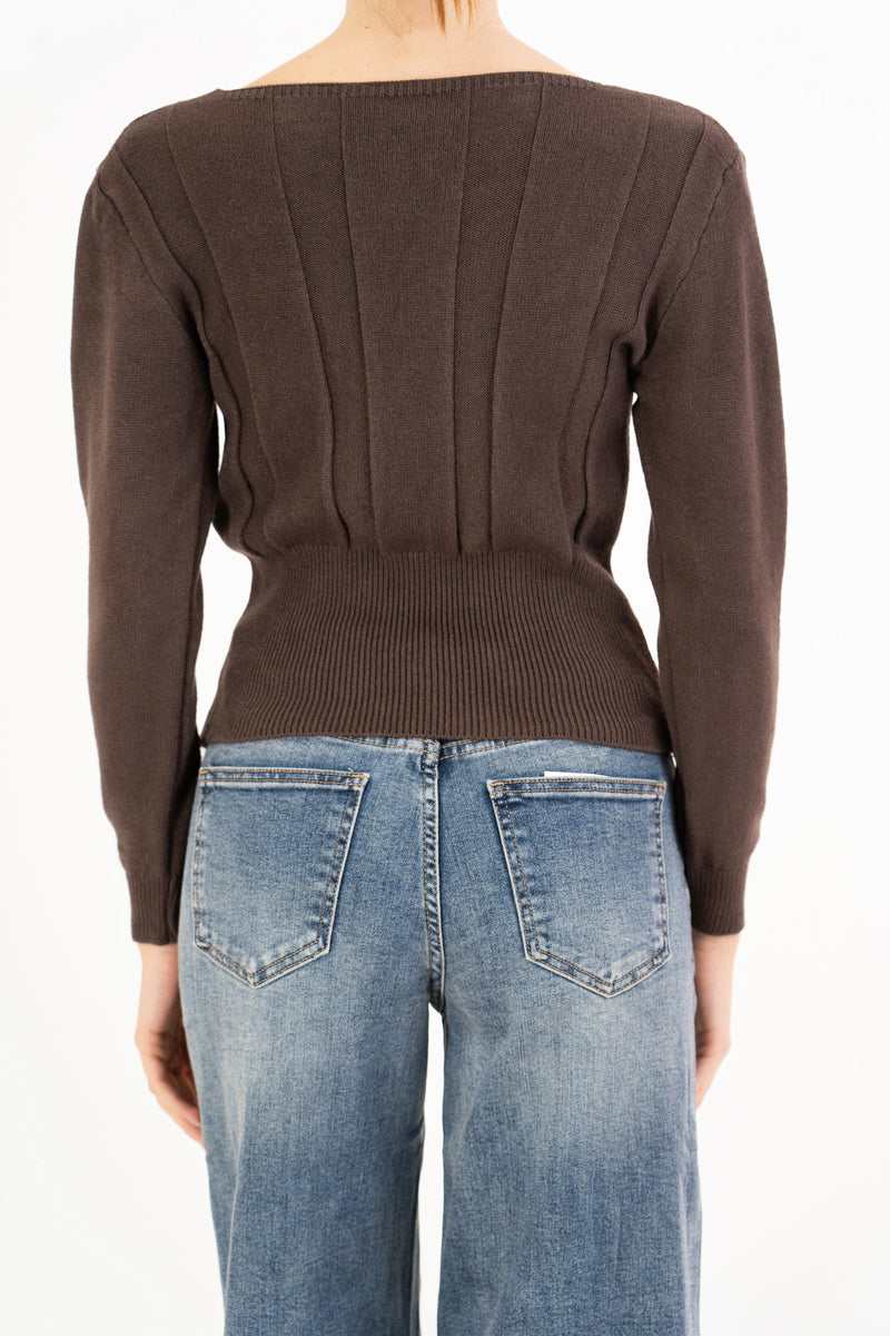 Maglioncino Soft Lines con scollo barca