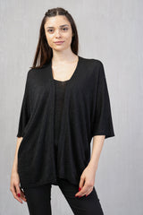 Cardigan lungo in filo lurex