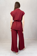 Completo tela di viscosa Gilet e Pantalone